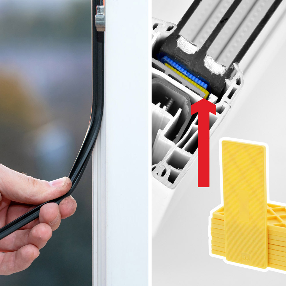 Blog-Bild Fenster Ersatzteile - Schnäpper, Verglasungsklotz und Dichtung